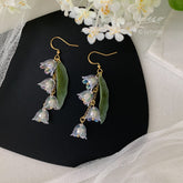 Lily of the Valley Earrings - lily flower dangle earrings - Unique Gift For Her